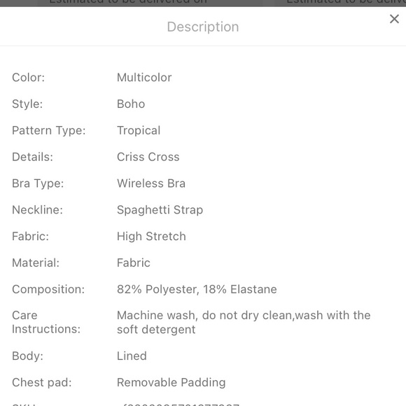 ☀️☀️Beautiful 3XL Plus Size One Piece Swimsuit from SHEIN☀️☀️ - Picture 3 of 3